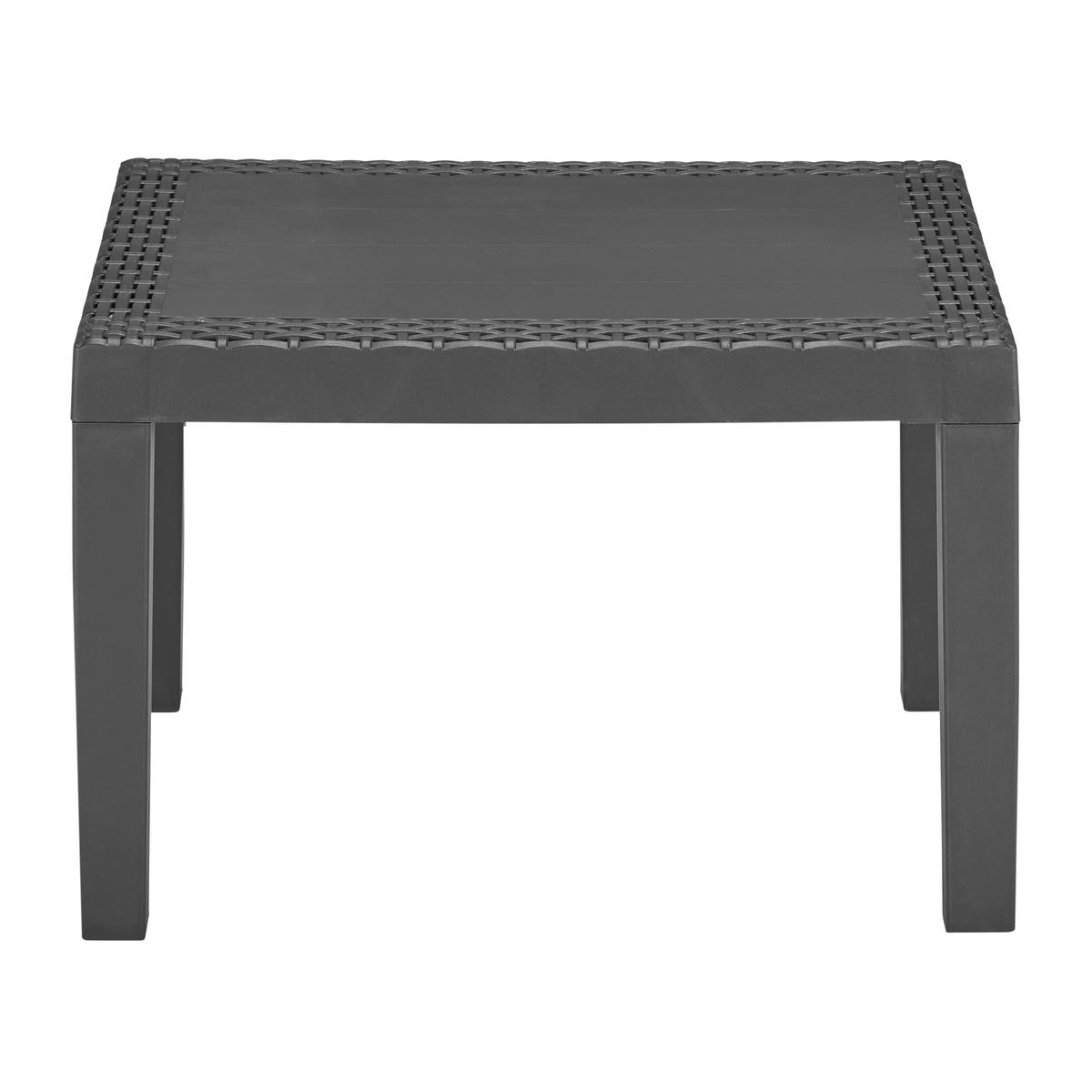 Balkonmöbel Set Akita Kunststoff Mit Kissen - Anthrazit/Grau, MODERN, Kunststoff/Textil - Ondega