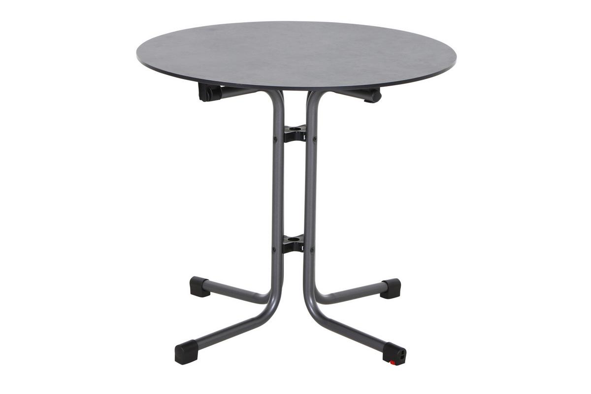 Gartengarnitur T20179 - Anthrazit, Basics, Holzwerkstoff/Kunststoff (80/80/80cm) - Siena Garden