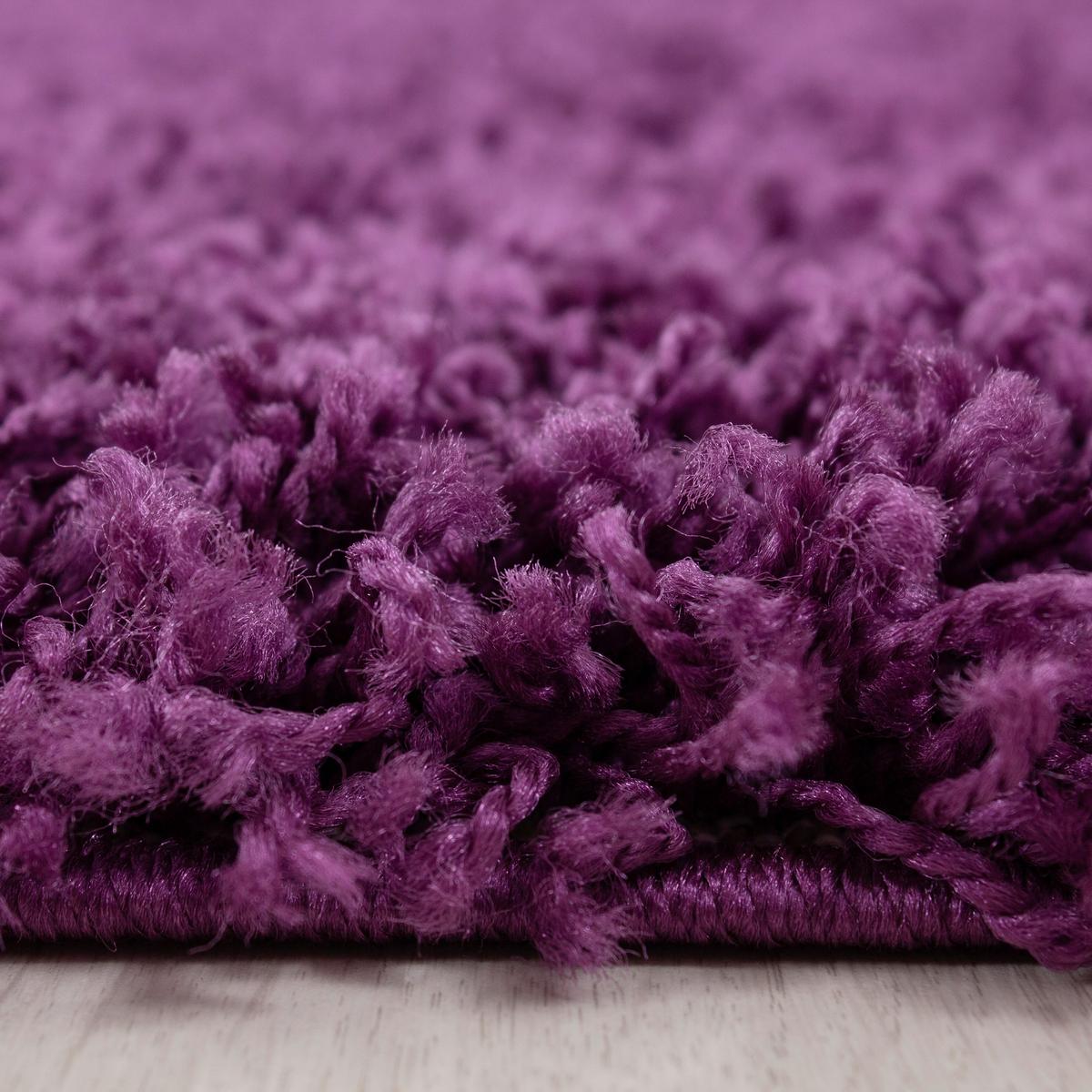 Hochflor Teppich Lila Life 300x400 cm - Lila, KONVENTIONELL, Textil (300/400cm) - Novel