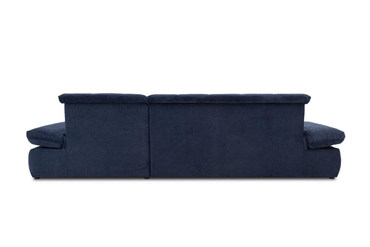 Ecksofa mit Armteilverstellung Moric Dunkelblau Mikrofaser - Chromfarben/Dunkelblau, KONVENTIONELL, Textil (300/172cm) - MID.YOU