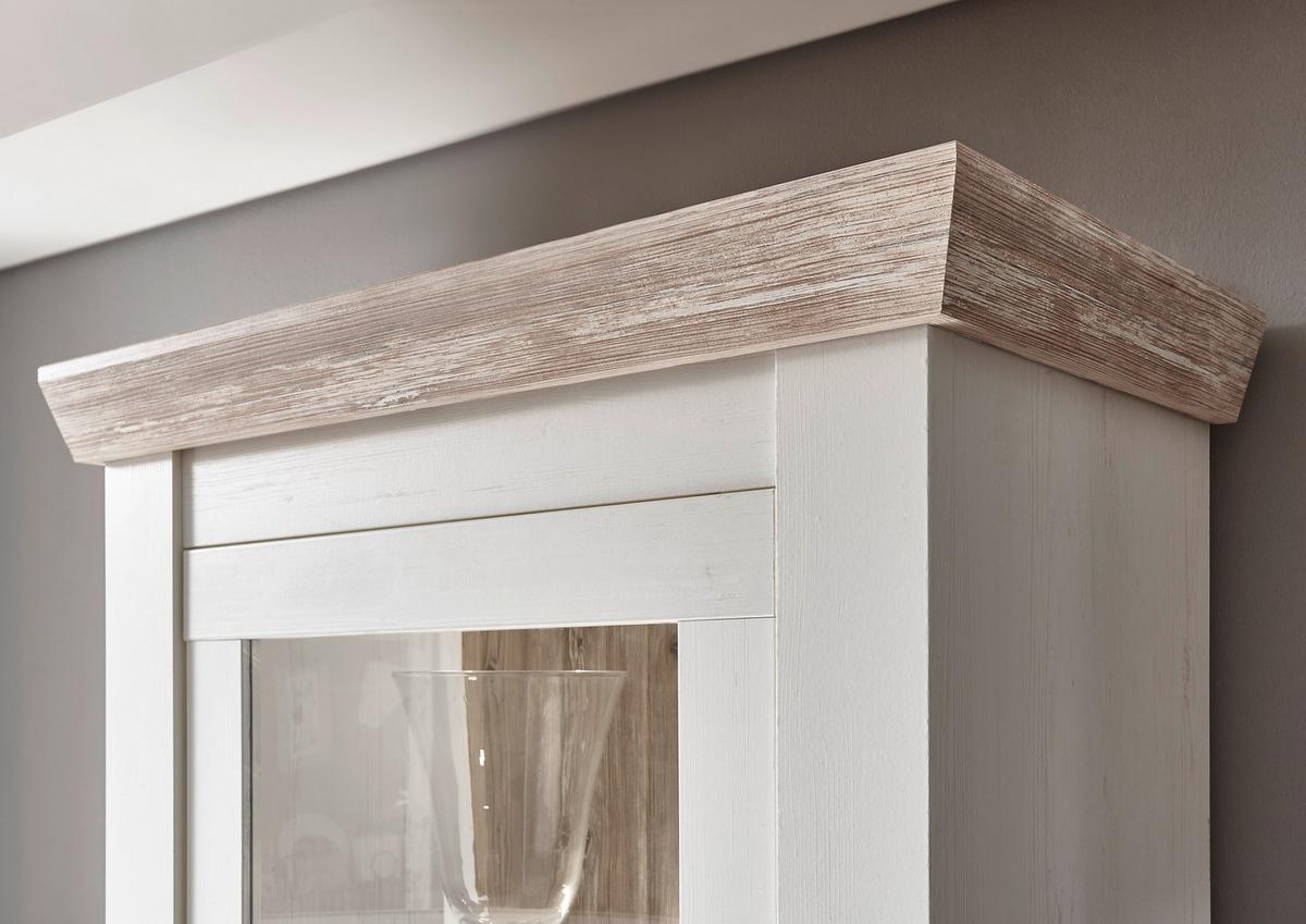 Wohnwand Florenz Pinienfarben/Hellbraun B:296cm - Hellbraun/Eichefarben, Design, Holzwerkstoff (296/201/44cm) - MID.YOU