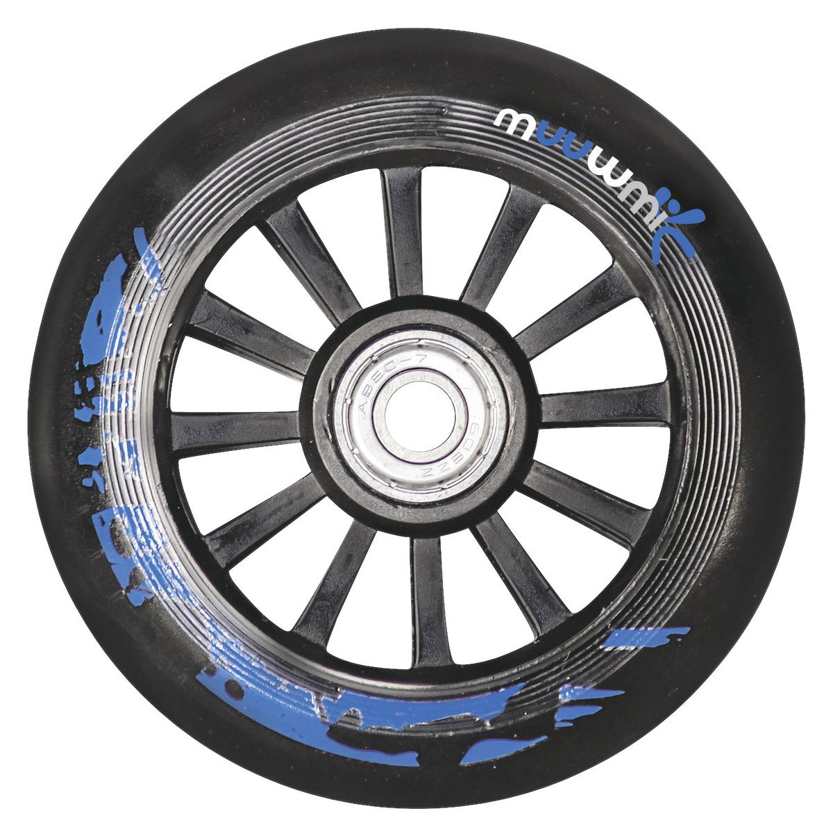 Kinder-Scooter Muuwmi Blau/Schwarz Ø 100x24 mm - Blau/Schwarz, Basics, Metall (66/44/83cm)