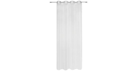 Vorhang Mit Ösen Malina 140x245 cm Grau/Weiß - Weiß, MODERN, Textil (140/245cm) - Luca Bessoni
