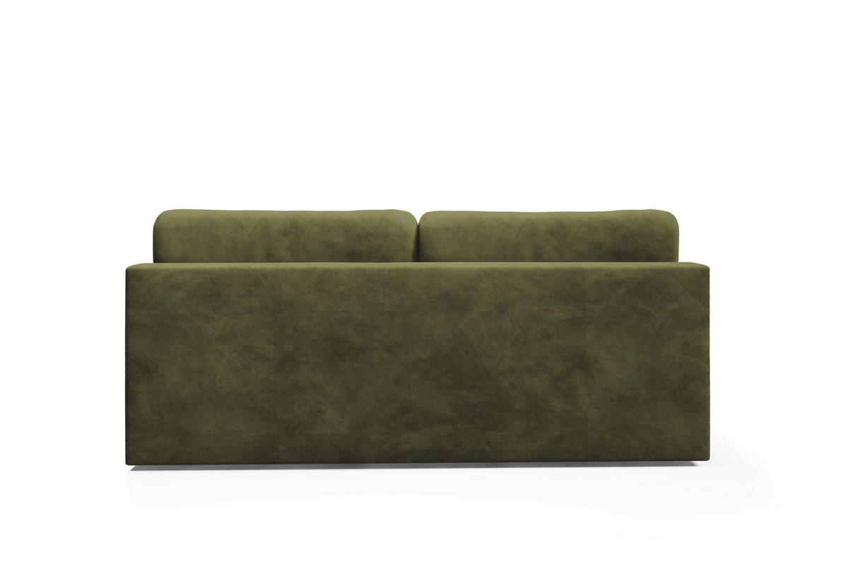 Schlafsofa Maron Olivgrün - Schwarz/Olivgrün, Design, Textil (219/94/110cm) - Livetastic