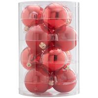 Christbaumkugel Glas Rot Set Aus 12 Stk. - Rot, Basics, Glas (15/22cm) - Ondega