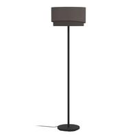 Stehleuchte 39934 Manderline - Messingfarben/Schwarz, Basics, Textil/Metall (45/165cm) - Eglo