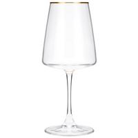 Rotweinglas Winona - Klar/Goldfarben, Basics, Glas (6.5/22.5cm) - Luca Bessoni