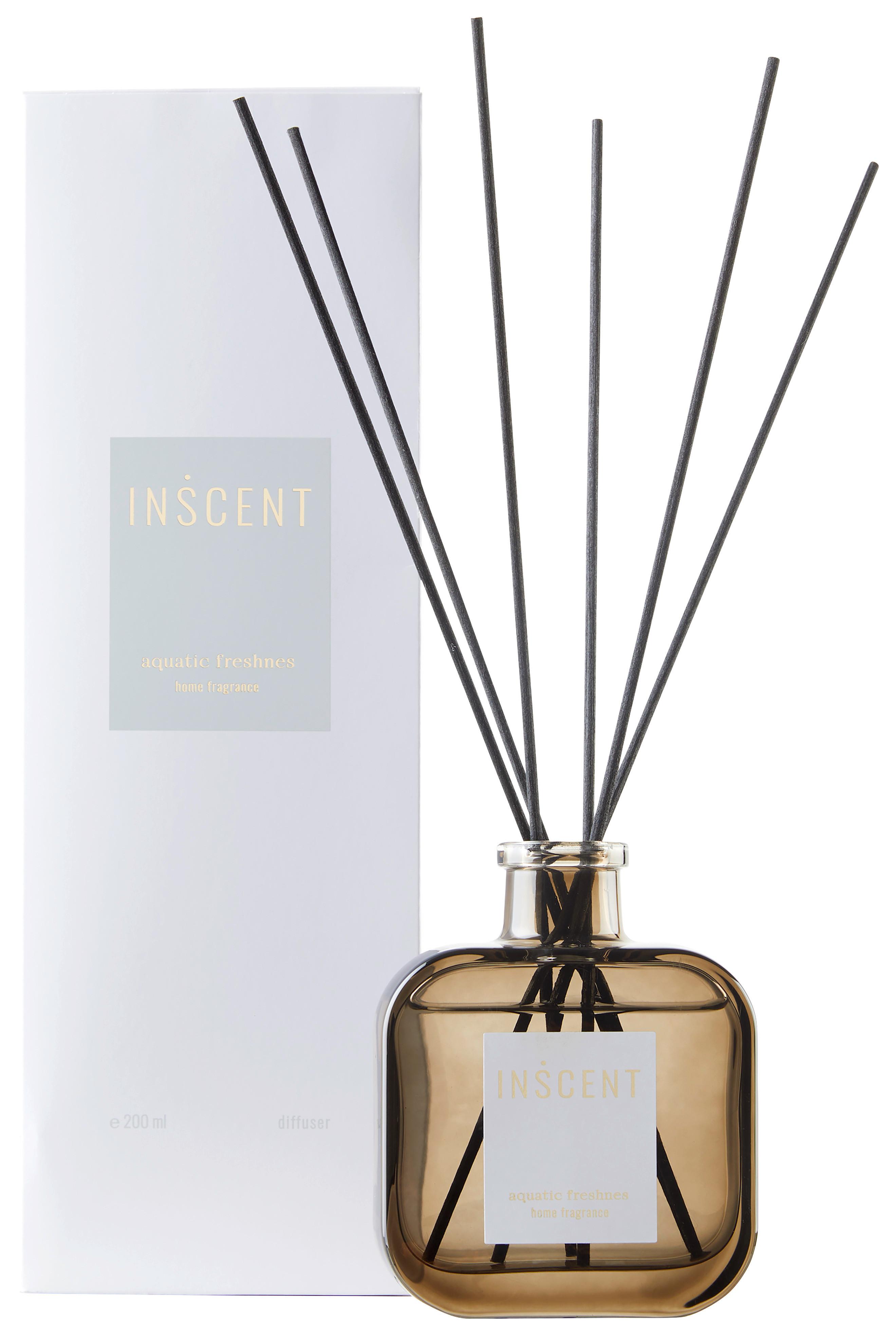 Vôňa do bytu Aquatic Freshness, 200ml - číra/biela, Design, sklo (200ml) - Inscent