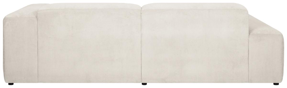 Ecksofa Hannah Creme 170x252 Cm - Creme/Schwarz, Design, Textil (170/252cm) - MID.YOU