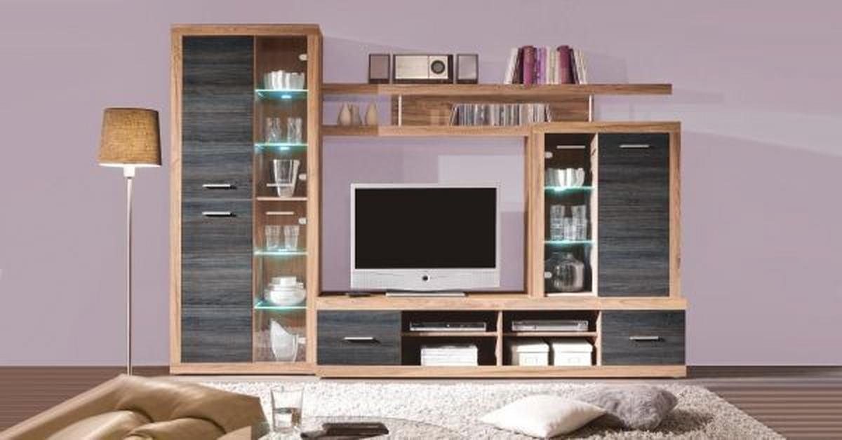 Vitrinkombináció Cancan - diófa színű, Modern, fa (284/195/40cm)