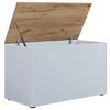 Truhenbank Bendola Weiß, Honigeiche Dekor B: 82cm - Honigeiche/Weiß, KONVENTIONELL, Holzwerkstoff (82/49/44cm) - MID.YOU