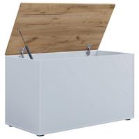 Truhenbank Bendola Weiß, Honigeiche Dekor B: 82cm - Honigeiche/Weiß, KONVENTIONELL, Holzwerkstoff (82/49/44cm) - MID.YOU