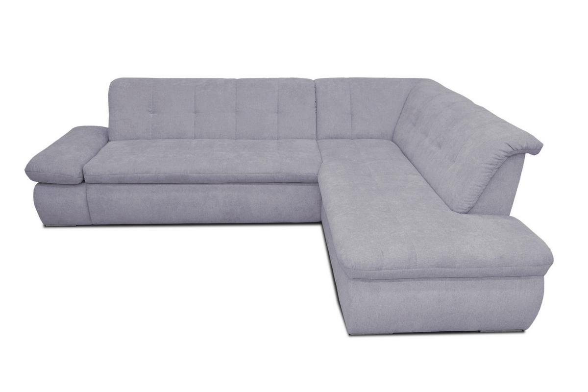 Ecksofa Moric Grau Mikrofaser - Chromfarben/Grau, KONVENTIONELL, Textil (273/216cm) - MID.YOU