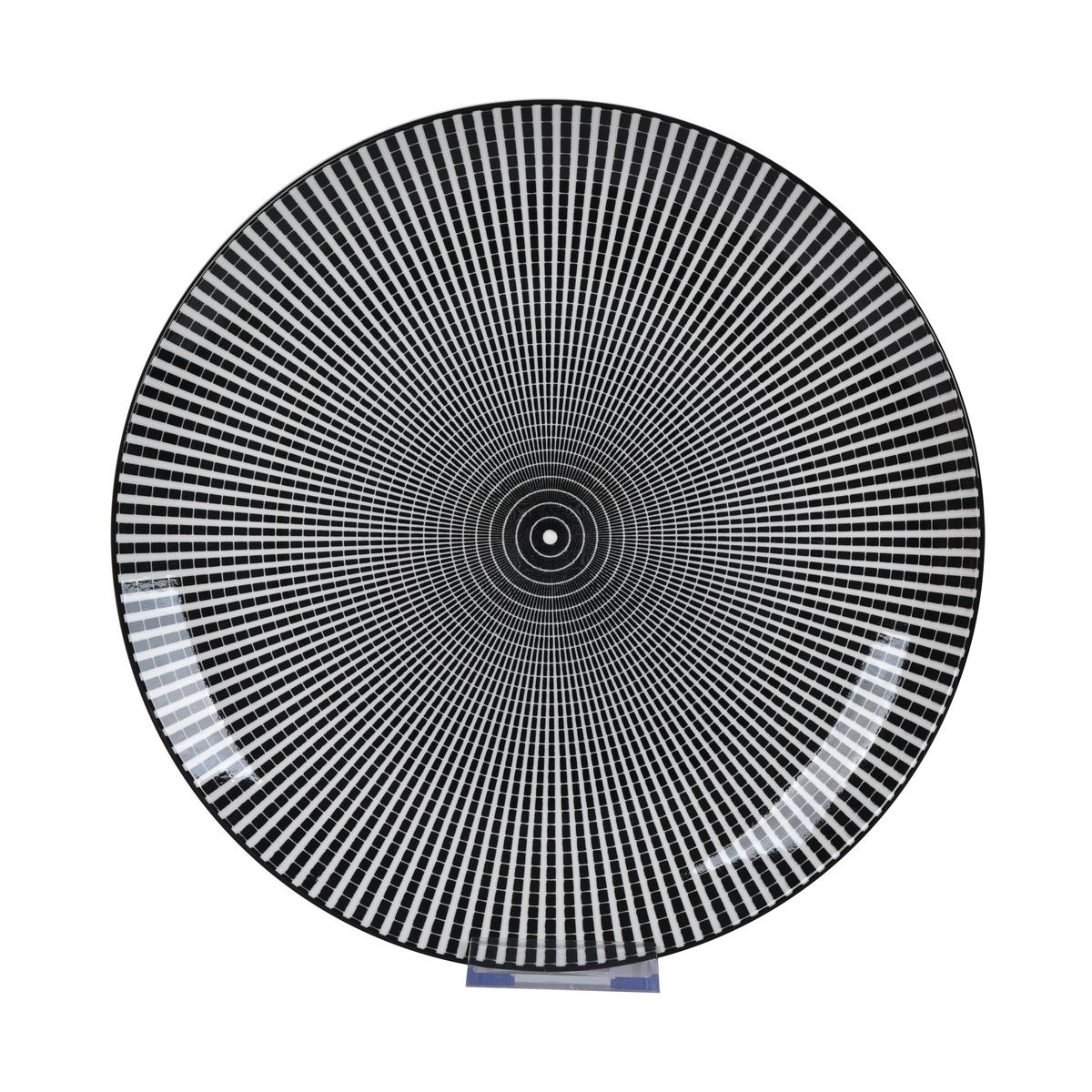 Plytký tanier SHIVA - čierna/biela, Lifestyle, keramika (27/2,5cm) - Mömax