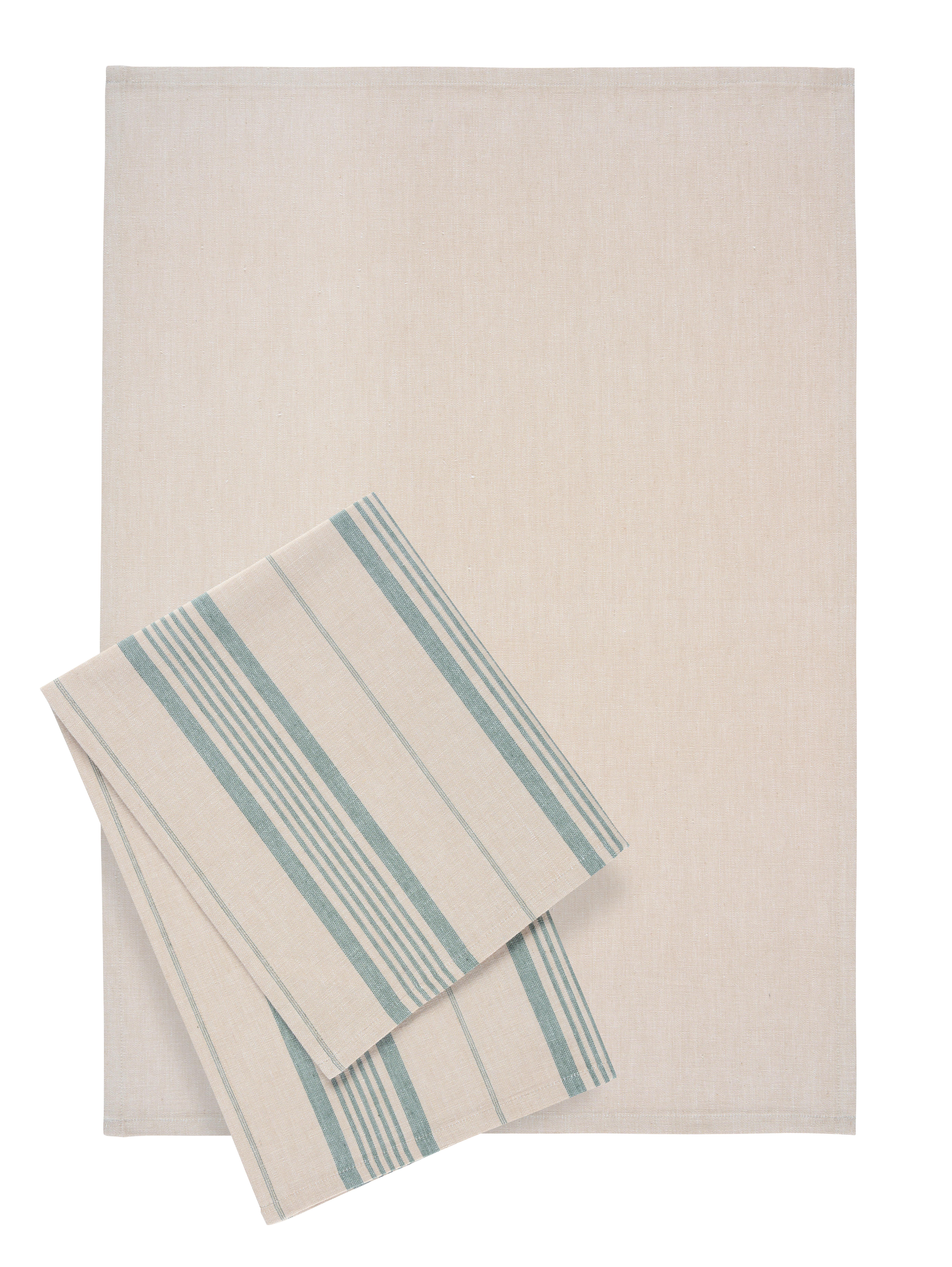 Sada utěrek Henry, 50/70cm - šalvějově zelená/béžová, Moderní, textil (50/70cm) - Modern Living
