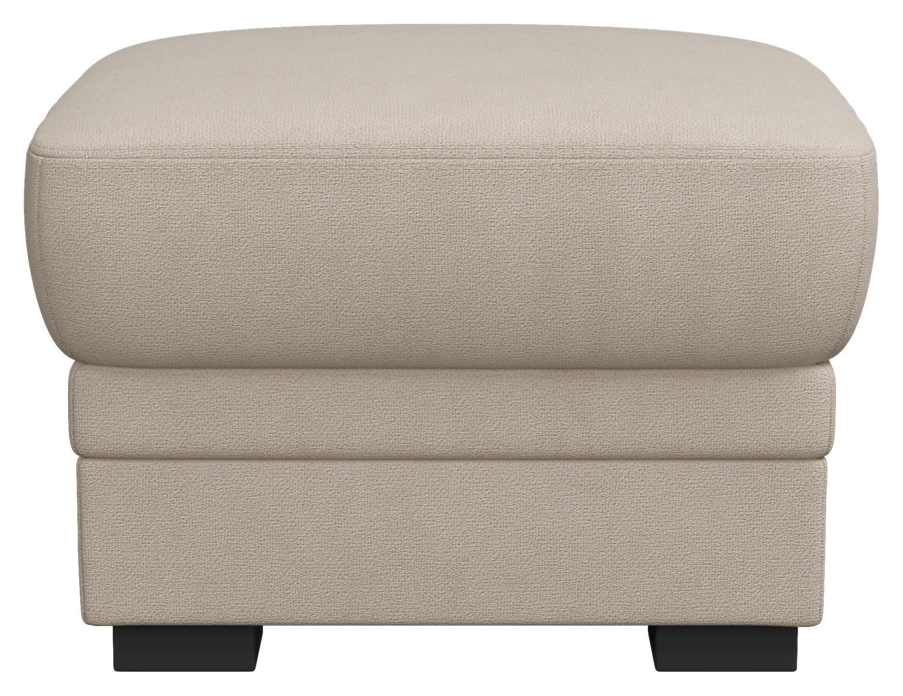 Hocker Marcus Beige B: 68 Cm - Beige/Schwarz, Basics, Textil (68/45/68cm) - MID.YOU