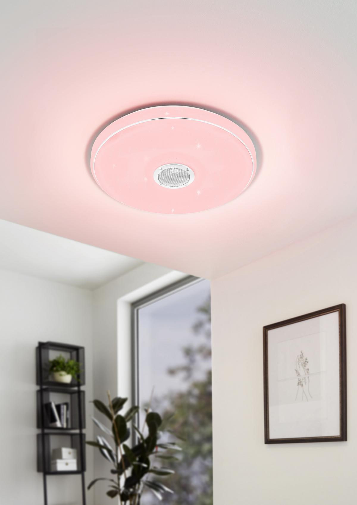 Led-deckenleuchte Milazzo Ø 40 Cm Mit Farbwechsler - Weiß, MODERN, Kunststoff (40/5,5cm)