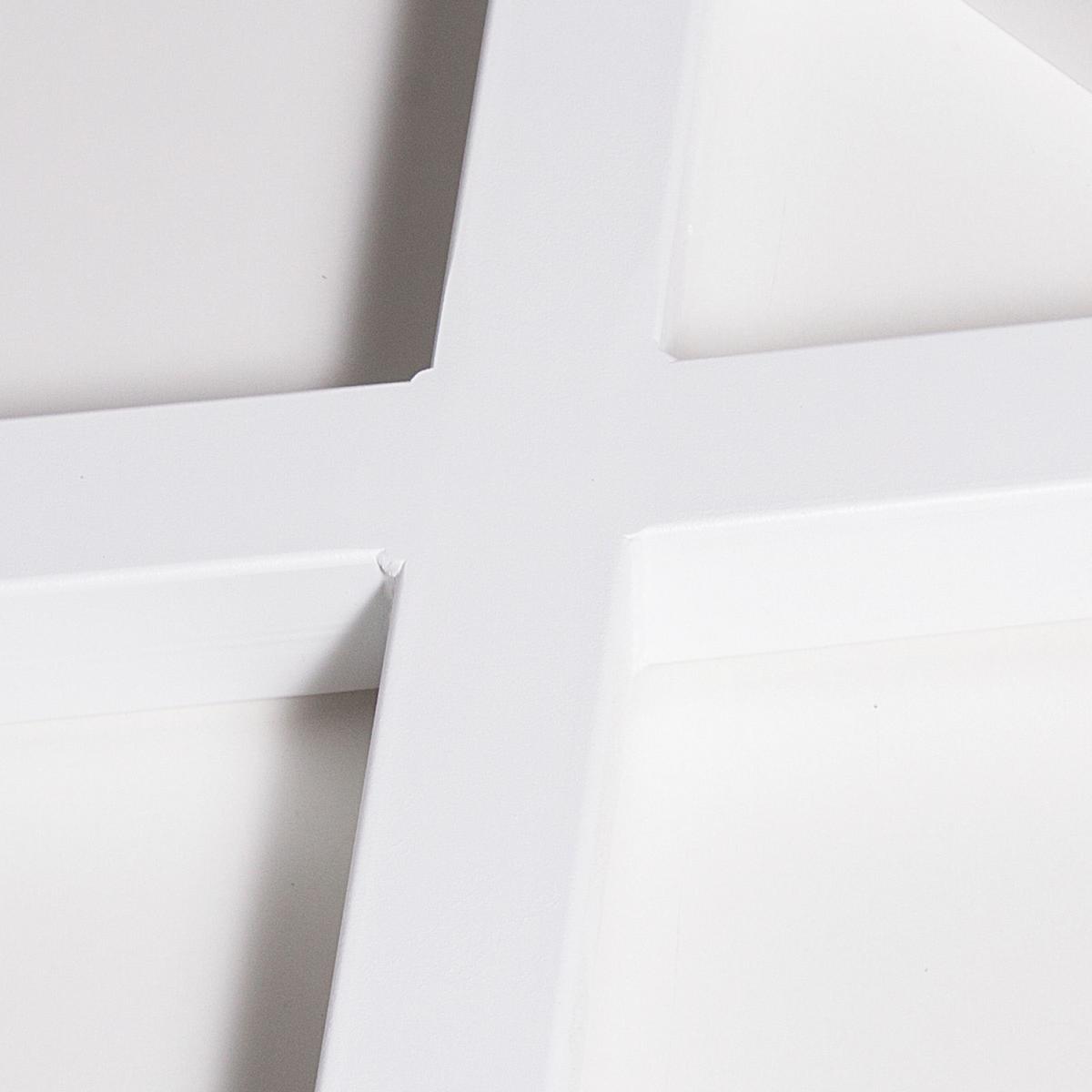 Bankgestell Stahl Weiß Bxh: 40x42 Cm, X-Form - Weiß, Basics, Metall (40/42cm)