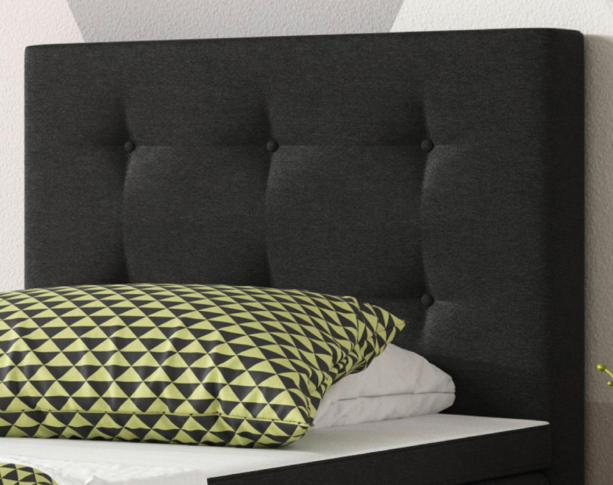 Boxspringbett Mit Topper / Matratze 90x200 Cm Köln - Silberfarben/Schwarz, KONVENTIONELL, Textil (90/115/210cm) - MID.YOU