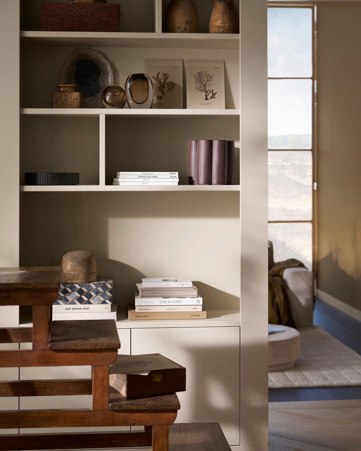 Regal Wallcover Grau B: 117 Cm - Grau, Design, Holz (117/229/31cm) - Livetastic