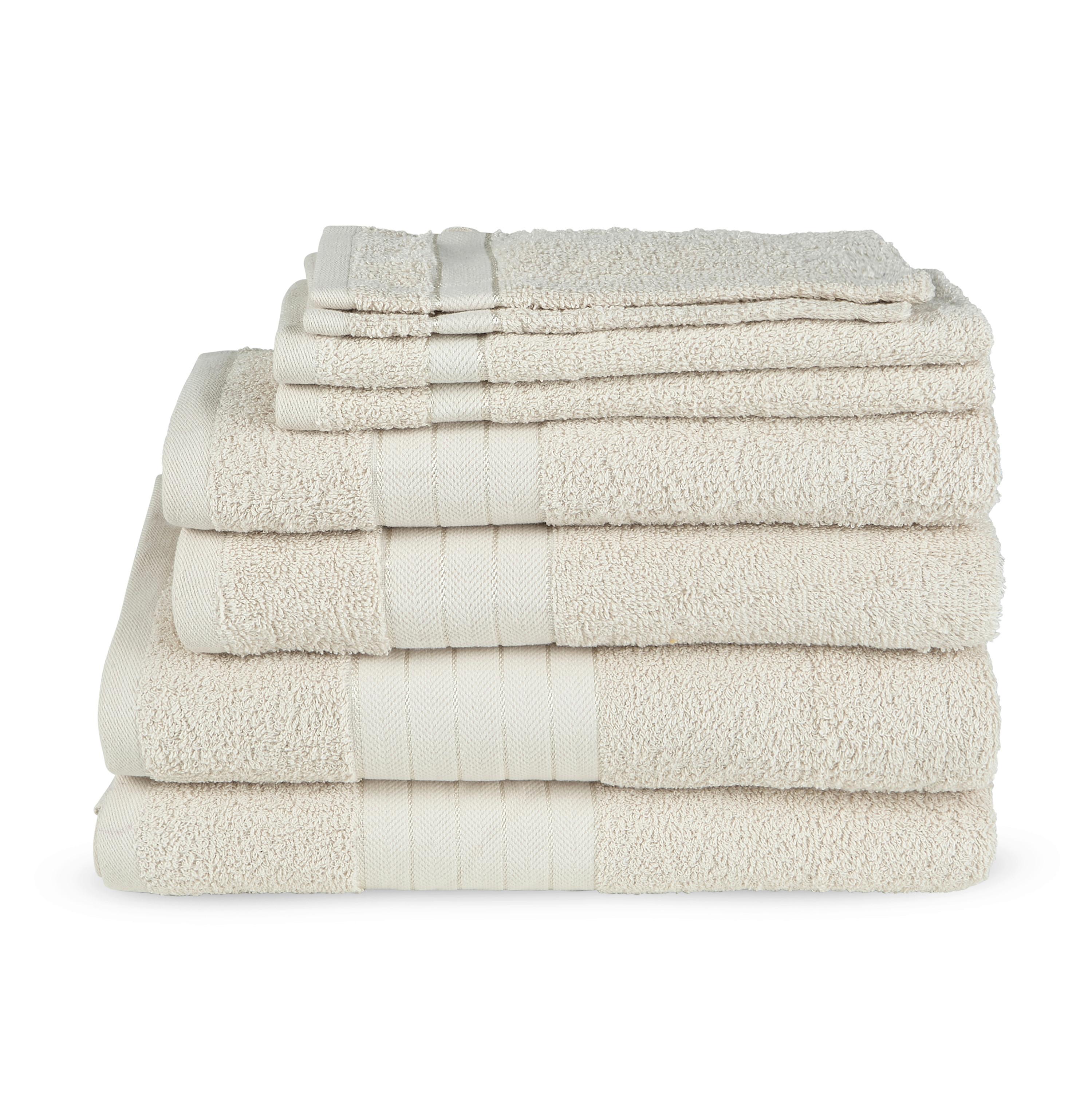 Frottierset 8-teilig, Beige - Beige, Basics, Textil