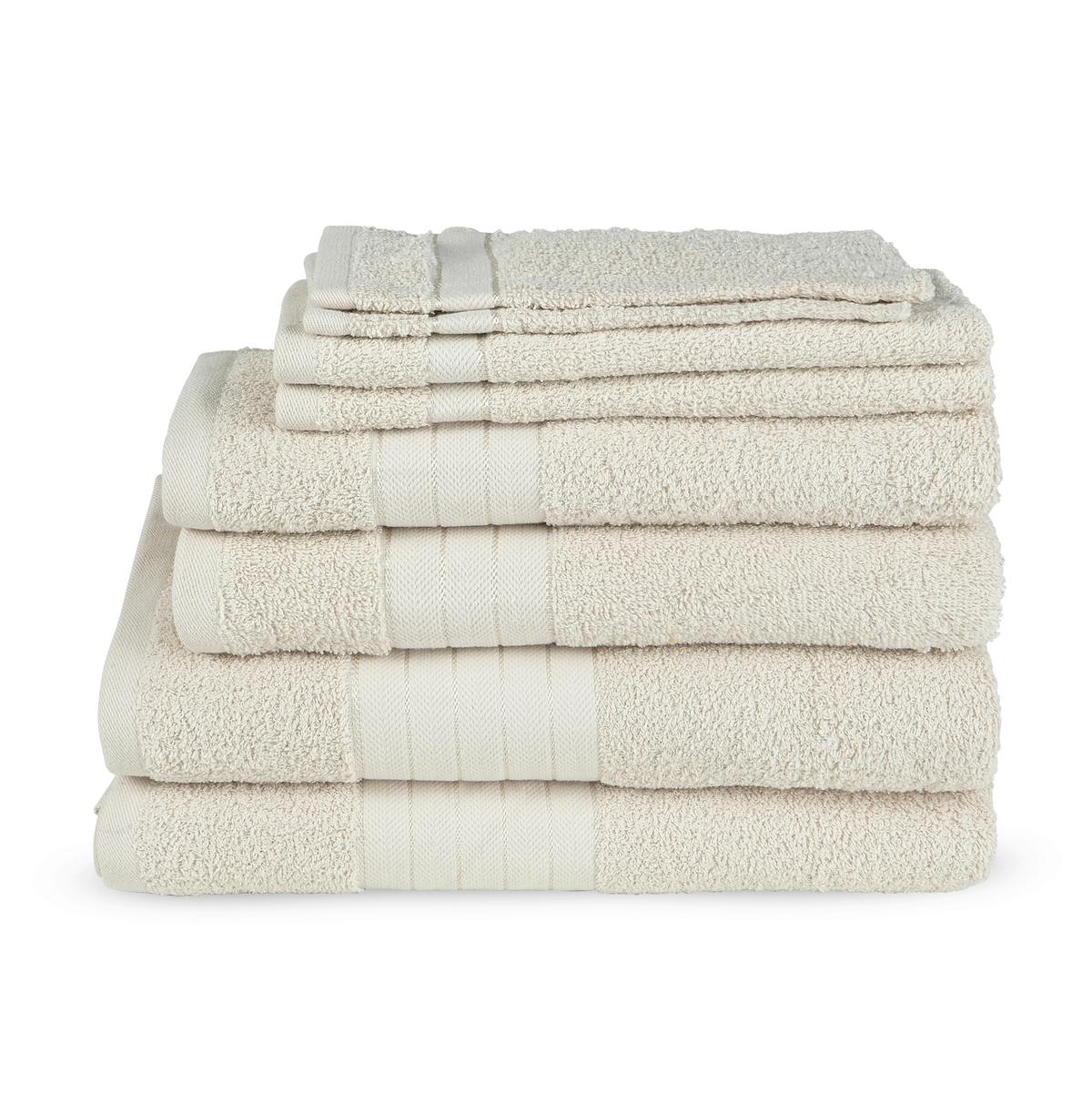Frottierset 8-Teilig, Beige - Beige, Basics, Textil