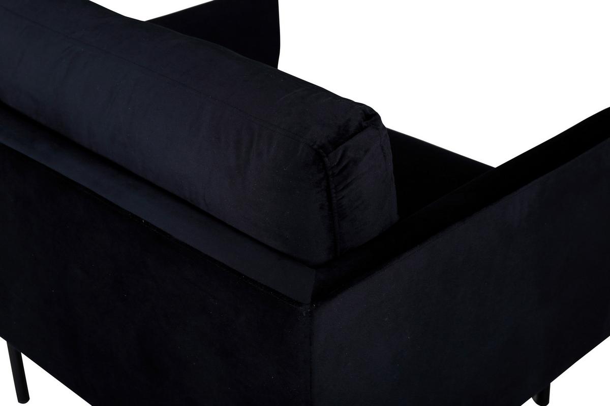 Sessel Zoom - Schwarz, Design, Textil/Metall (95/80/84cm) - Livetastic