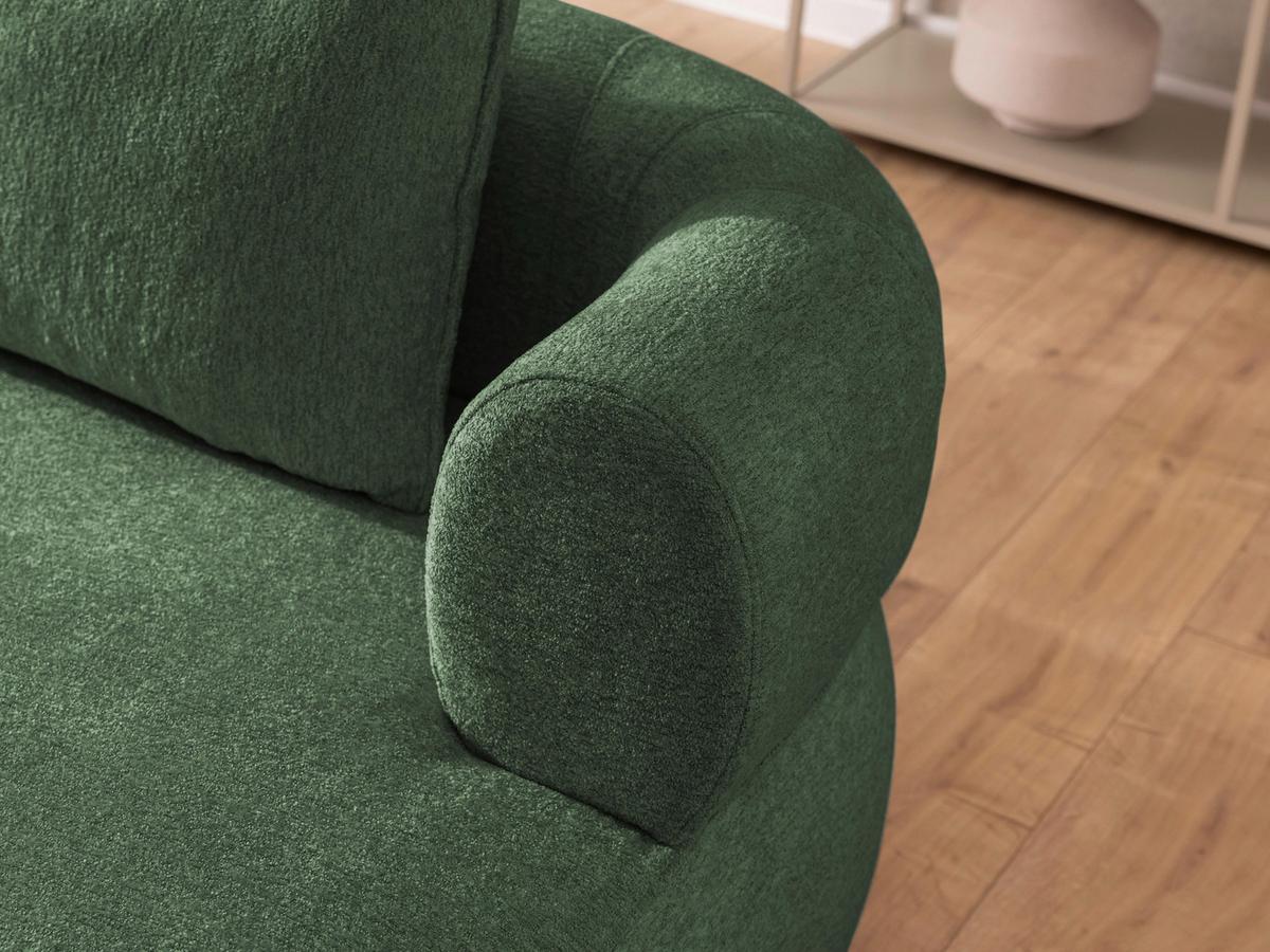 Ecksofa Ferro Grün S: 256x156 cm - Schwarz/Grün, Design, Textil (256/156cm) - Livetastic