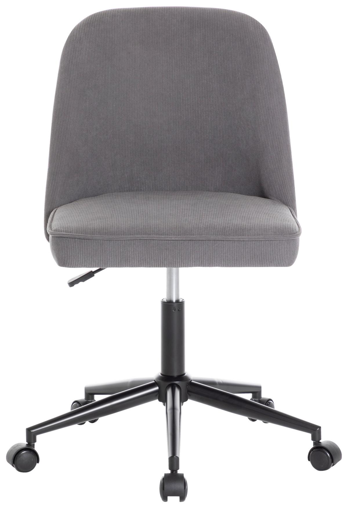 Kancelářska židle BEETLE -EXKLUSIV- - šedá/černá, Moderní, kov/dřevo (48/85-94/56cm) - Mömax