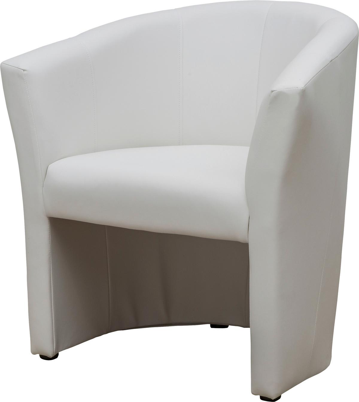 Fotel Bob - fehér, Basics, textil (66/77/65cm) - Best Price