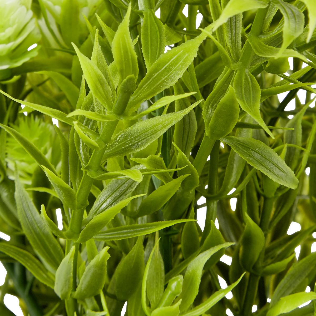 Kunstpflanze Weiß/Grün H: 23 cm Im Topf, Cassandra - Schwarz/Weiß, Basics, Kunststoff (15/23cm) - Luca Bessoni