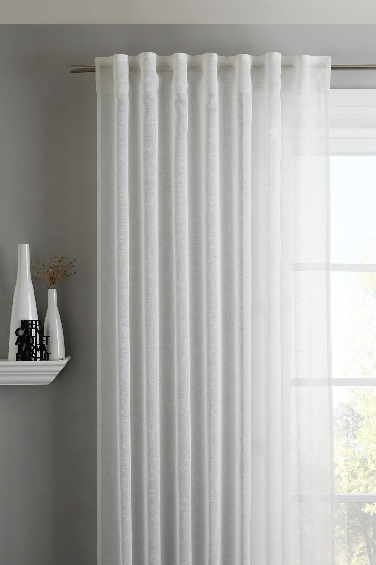 HOTOVÝ ZÁVĚS Sigrid, 140/245 cm - bílá, Romantický / Rustikální, textil (140/245cm) - Premium Living