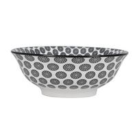 Hlboký tanier SHIVA - čierna/biela, Lifestyle, keramika (21/7,8cm) - Mömax