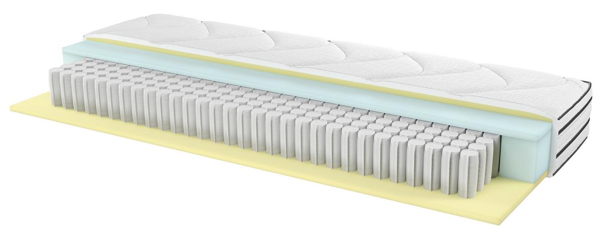 Taschenfederkernmatratze Symphonie 90x200 H2 H: 24 Cm - Weiß, Textil (90/200cm) - Sembella