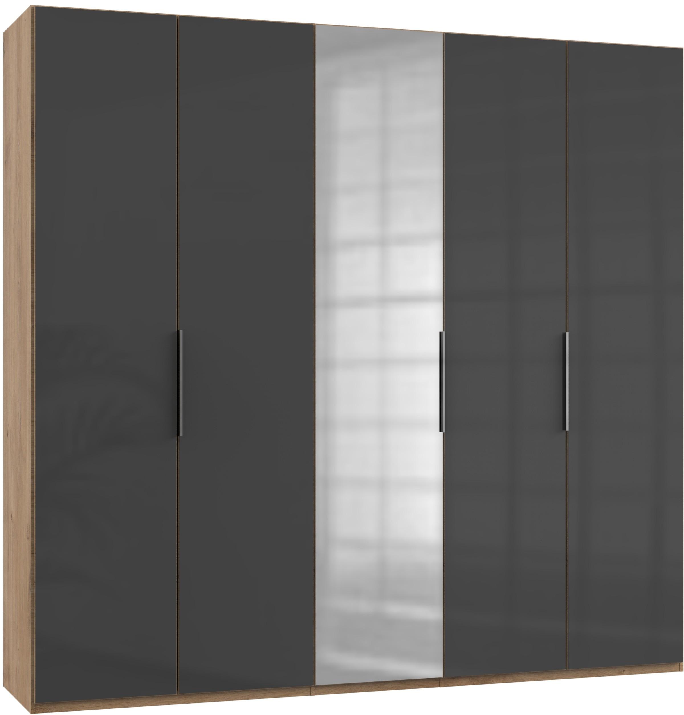 Drehtürenschrank 250cm Level, Grau/eiche Dekor - Eichefarben/Grau, MODERN, Glas/Holzwerkstoff (250/236/58cm) - MID.YOU