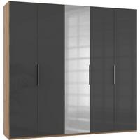 Drehtürenschrank 250cm Level, Grau/eiche Dekor - Eichefarben/Grau, MODERN, Glas/Holzwerkstoff (250/236/58cm) - MID.YOU