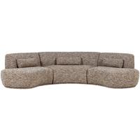 BIGSOFA Batavier Hellbraun B: 320cm - Hellbraun/Schwarz, Design, Textil (320/74/174cm) - Livetastic