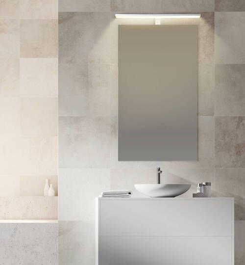 LED-Wandleuchte 41923c - Chromfarben/Opal, Design, Kunststoff/Metall (60/12/4cm) - Globo