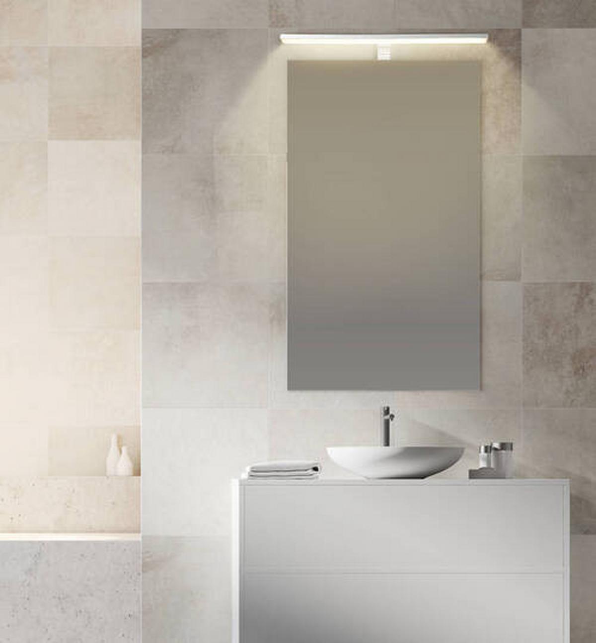 LED-Wandleuchte 41923c - Chromfarben/Opal, Design, Kunststoff/Metall (60/12/4cm) - Globo