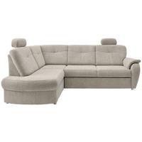 Eckschlafsofa Rosali, Beige S: 180x264 Cm - Chromfarben/Beige, MODERN, Textil (180/264cm) - Livetastic