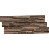Wandverkleidung Teak Elegance Charred - Dunkelbraun, Basics, Holz (50/20/2cm)