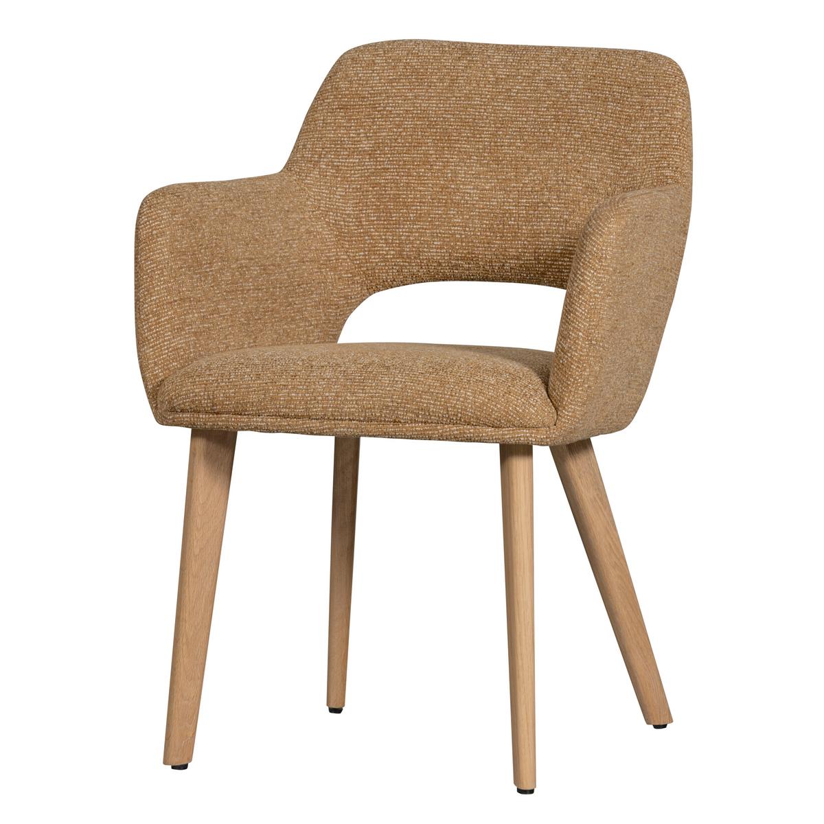 Armlehnstuhl-Set Murat Gelb/Naturfarben B: 61cm - Gelb/Naturfarben, MODERN, Holz/Textil (61/86/60cm) - Livetastic