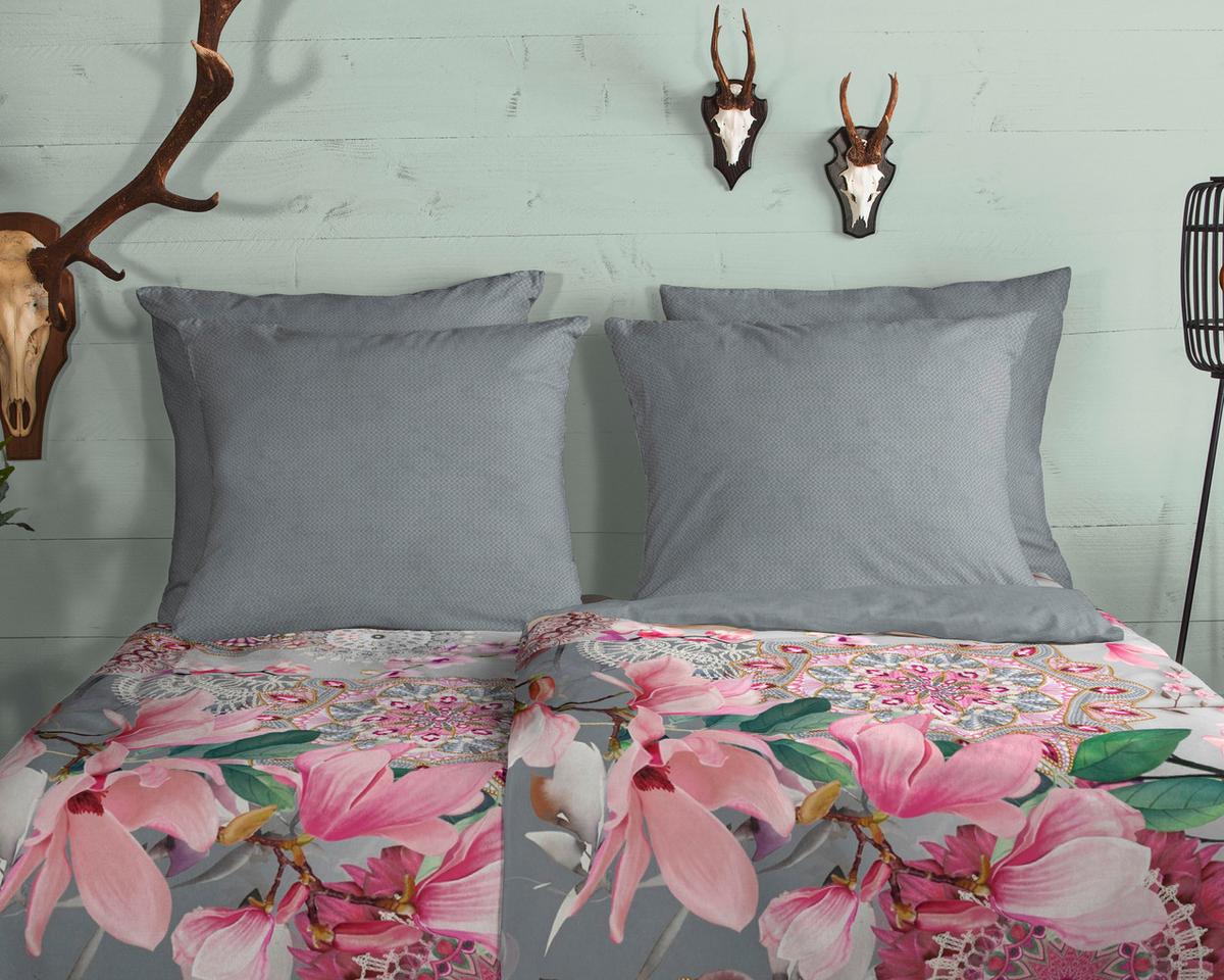 BETTWÄSCHE INAYA - Multicolor/Hellgrau, Design, Textil (140/200cm)
