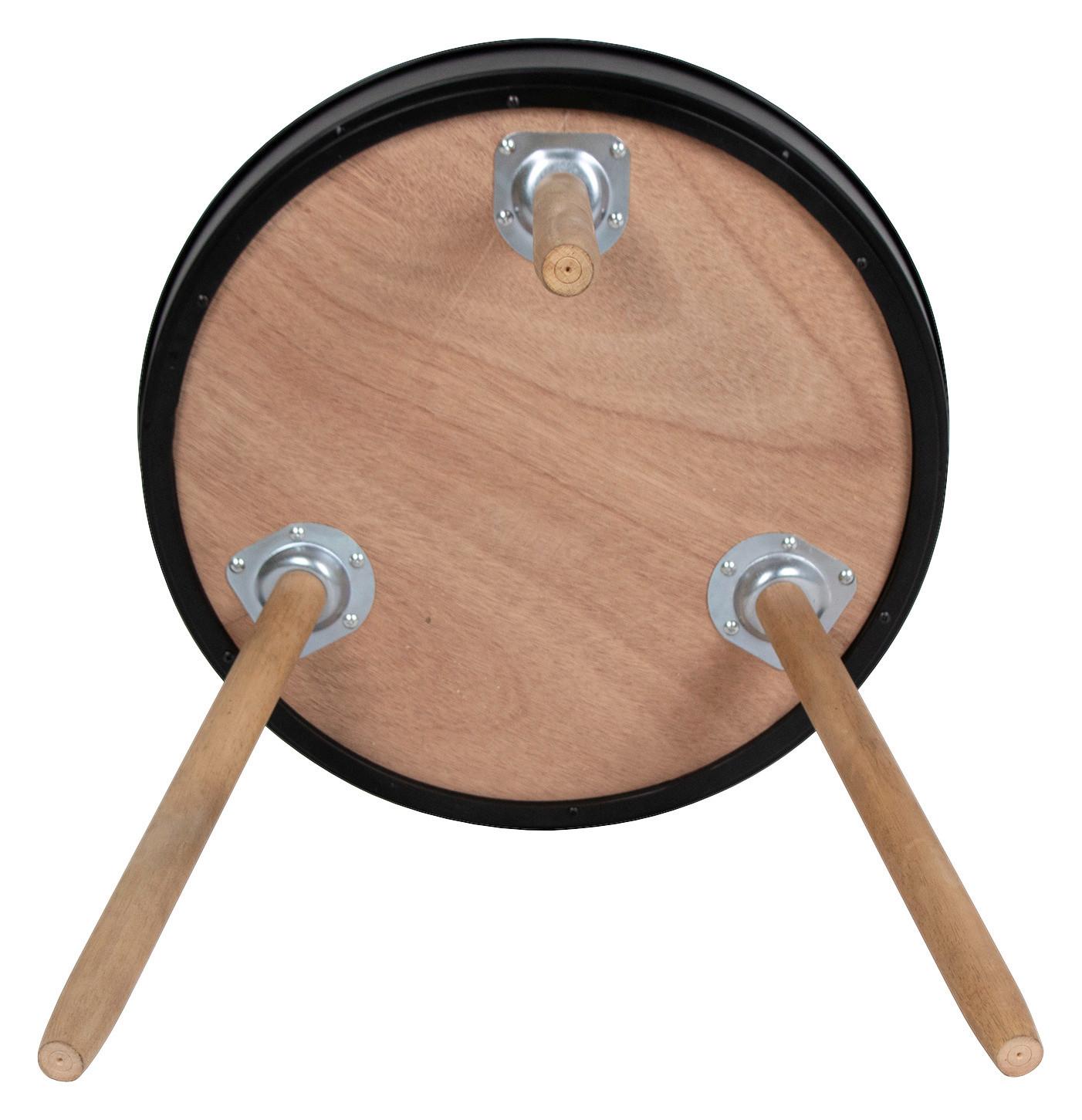 Beistelltisch Rom Naturfarben/ Schwarz - Schwarz/Naturfarben, MODERN, Naturmaterialien/Holz (46/52/46cm)