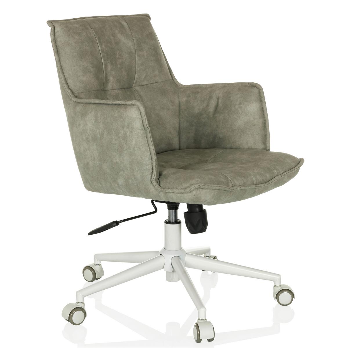 Drehstuhl Grau B: 54 cm - Weiß/Grau, MODERN, Kunststoff/Textil (54/85/70cm) - MID.YOU