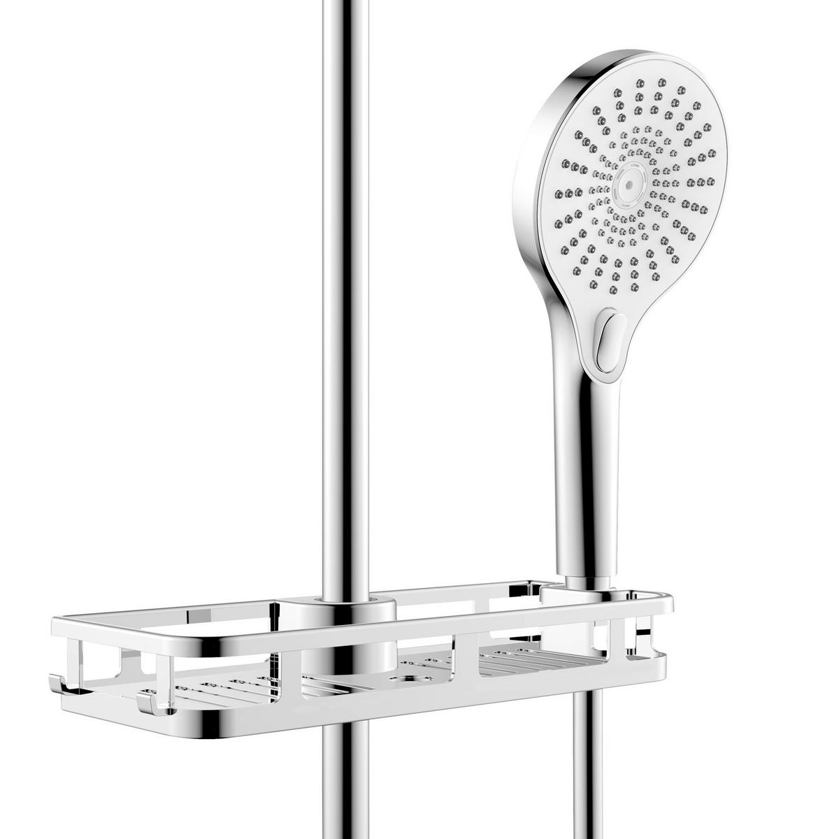 Duschkorb Liberta Chrom 25490100 - Chromfarben, MODERN, Kunststoff (28,5/4/11,5cm) - Wenko