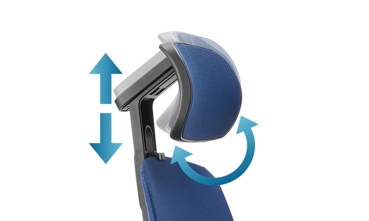 DREHSTUHL Skandis Pro Blau B: 71cm - Blau/Schwarz, MODERN, Kunststoff/Textil (71/131/66cm) - MID.YOU