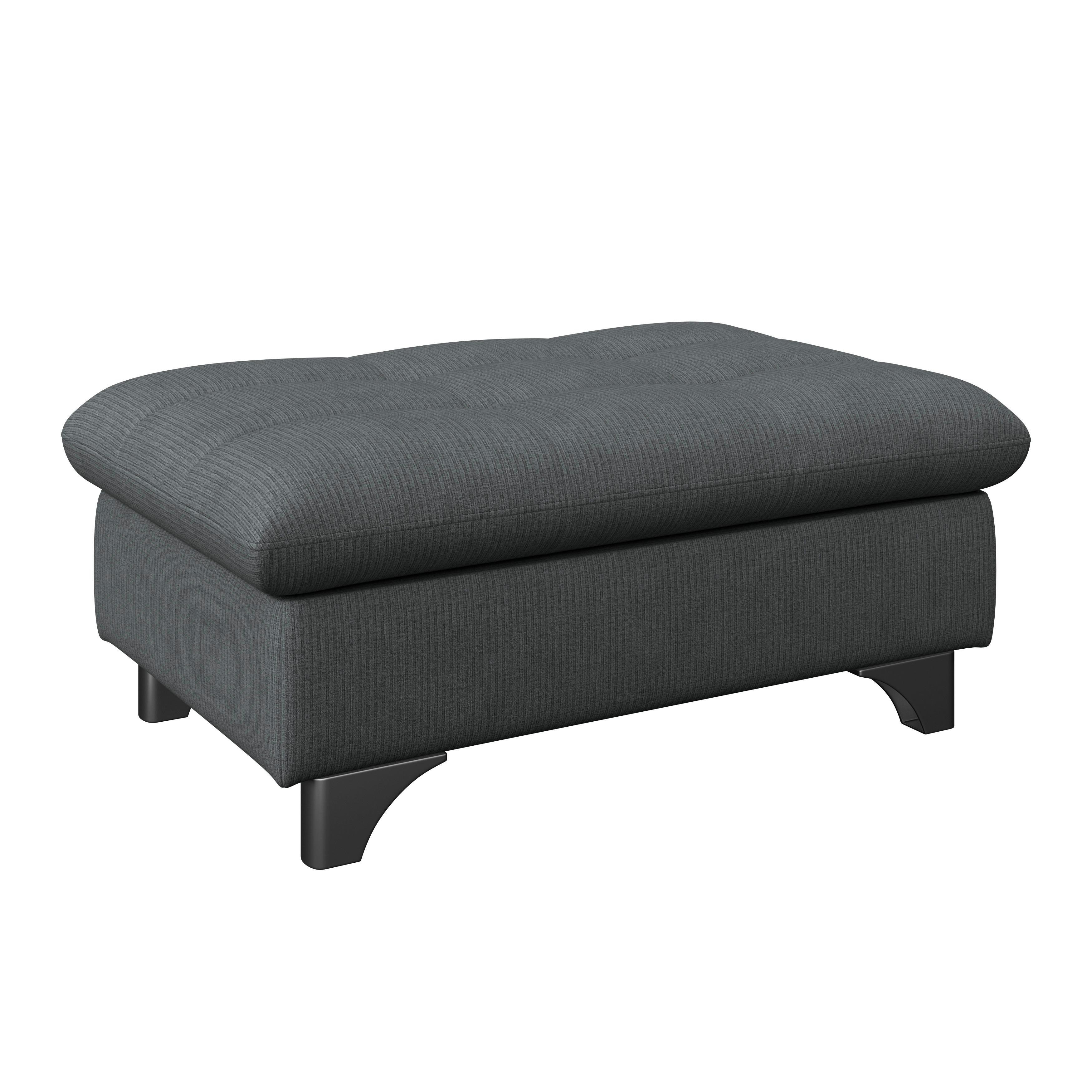 Hocker Gemini Graphitfarben, B: 108cm - Chromfarben/Graphitfarben, KONVENTIONELL, Textil (108/46/108cm)
