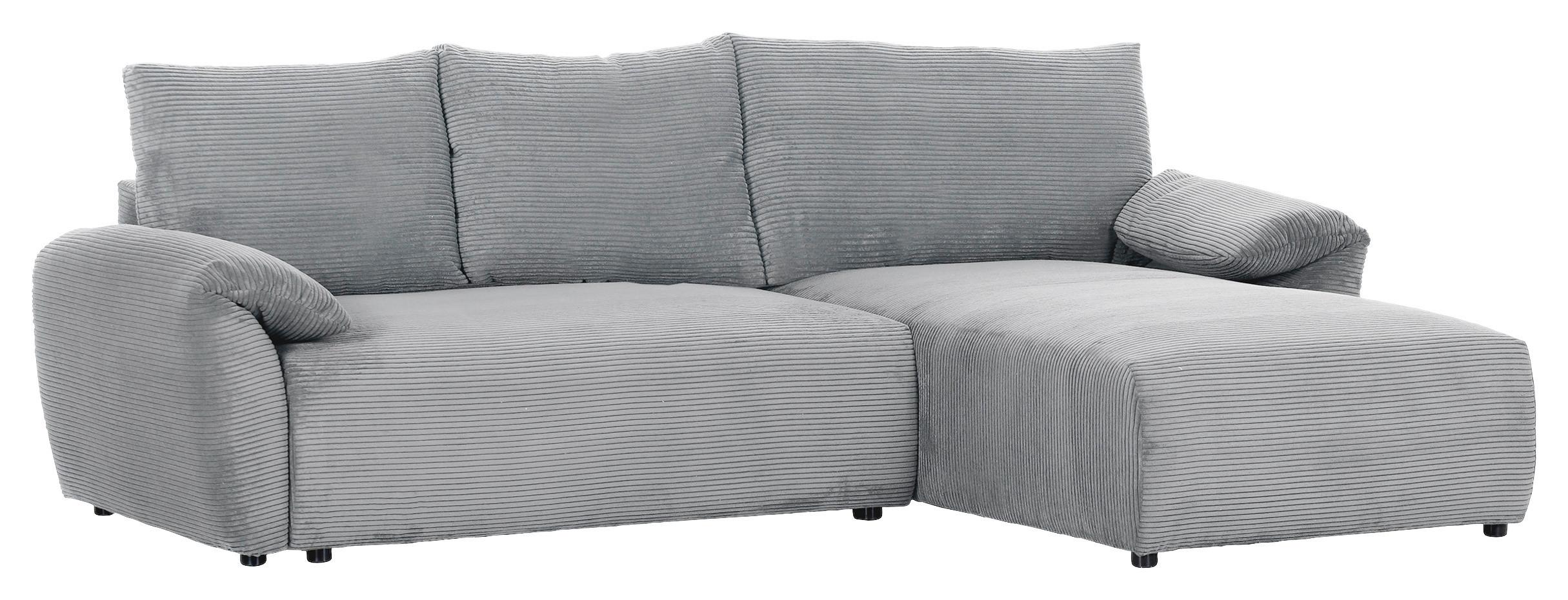 Ecksofa Cuty Grau S: 266x180 Cm - Schwarz/Grau, KONVENTIONELL, Textil (266/180cm) - MID.YOU