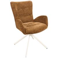 Armlehnstuhl Stella Braun/Beige - hnědá/béžová, Design, kov/textil (58/91/66cm) - Mömax